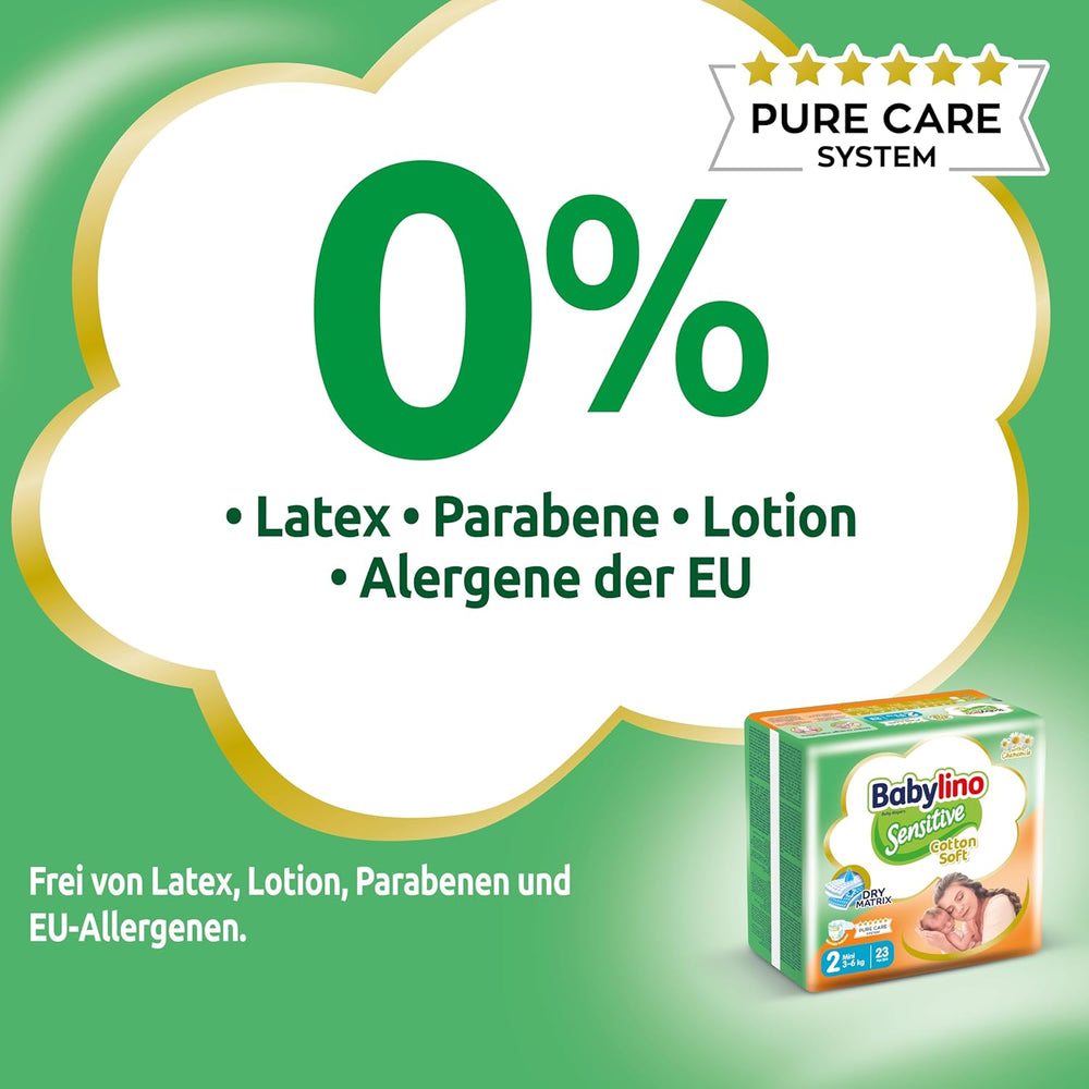 Windeln für empfindliche Babys, Größe 2, Mini (3-6 kg), 192 Windeln