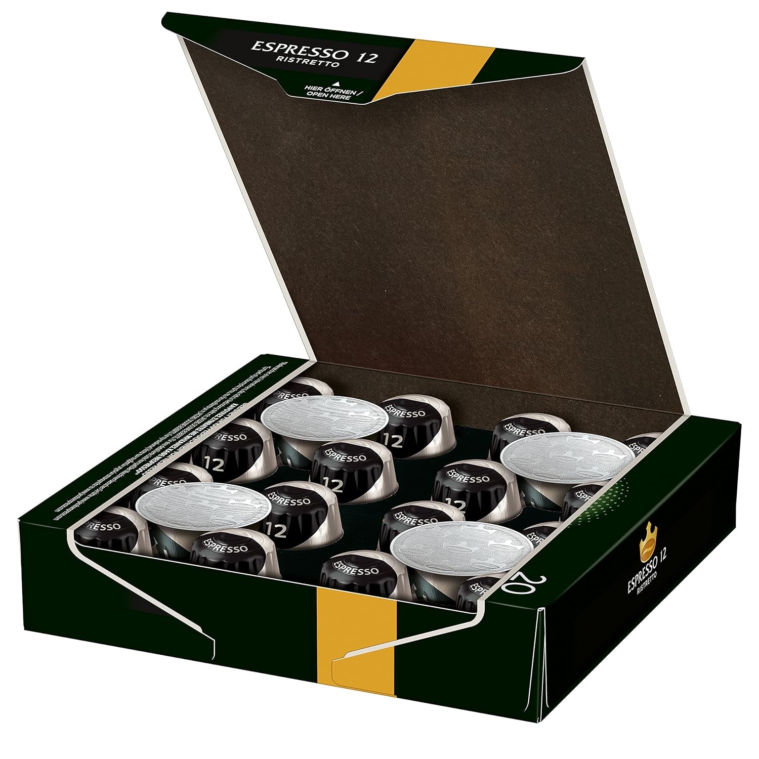 Kaffeekapseln Lungo Classico, Intensität 6 von 12, 10 x 20 Getränke & Kaffeekapseln Espresso Ristretto, Intensität 12 von 12, 200 Nespresso®* kompatible Kapseln, 10 x 20 Getränke