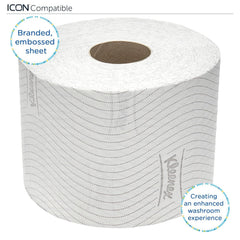 Hârtie igienică Kleenex standard roll 8441 - hârtie igienică cu 2 straturi - 6 pachete a câte 6 role X 600 foi fiecare, alb (36 role/21.600 foi în total)