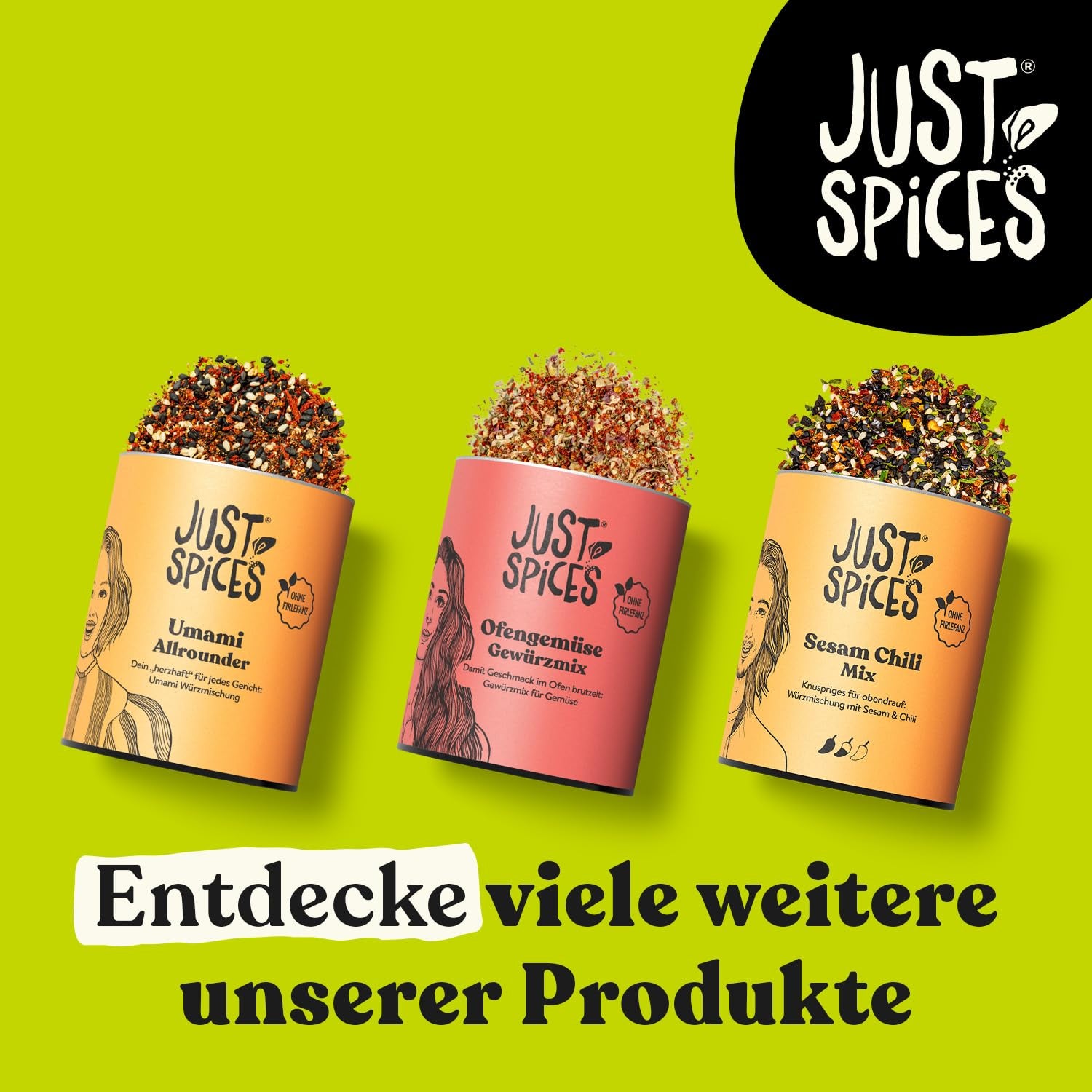 Just Spices Umami Allrounder I Soßen, Fleisch, Gemüse & mehr herzhaft würzen I Gewürzdose, 55 g