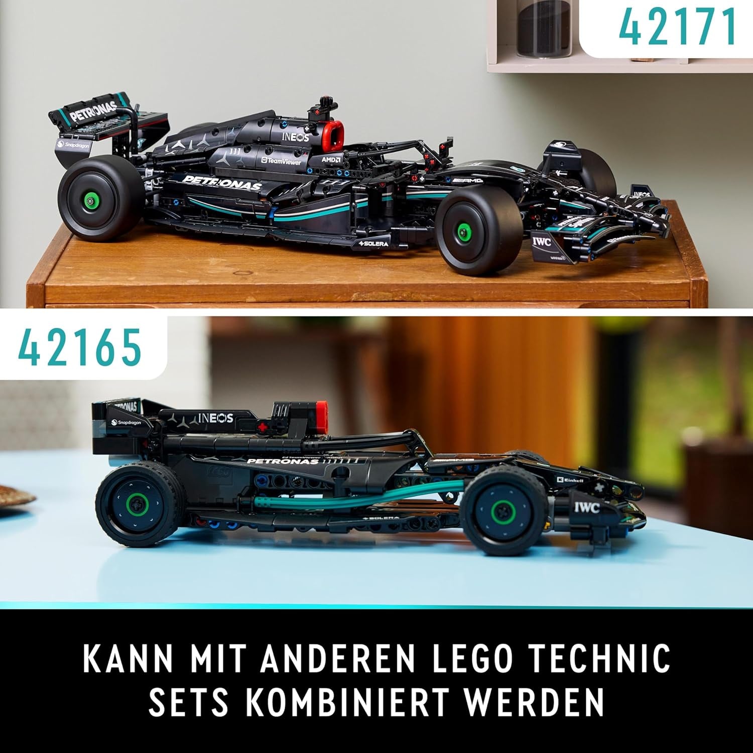Set de performanță LEGO Technic Mercedes-Amg F1 W14 E pentru adulți, model de mașină de curse la scară, obiecte de colecție pentru casă sau birou, cadouri Formula 1 pentru bărbați, femei 42171 Seturi de constructie Besuche den LEGO-Store