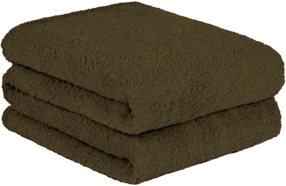 Brentford's Teddy Fleece Decke, große Bettdecke, Plüsch, superweich, warm, für Sofa, Bett, Tagesdecke, Schwarz – 150 x 200 cm. Betten und Decken. Besuchen Sie den Brentfords-Store Khakigrün 150 x 200 cm