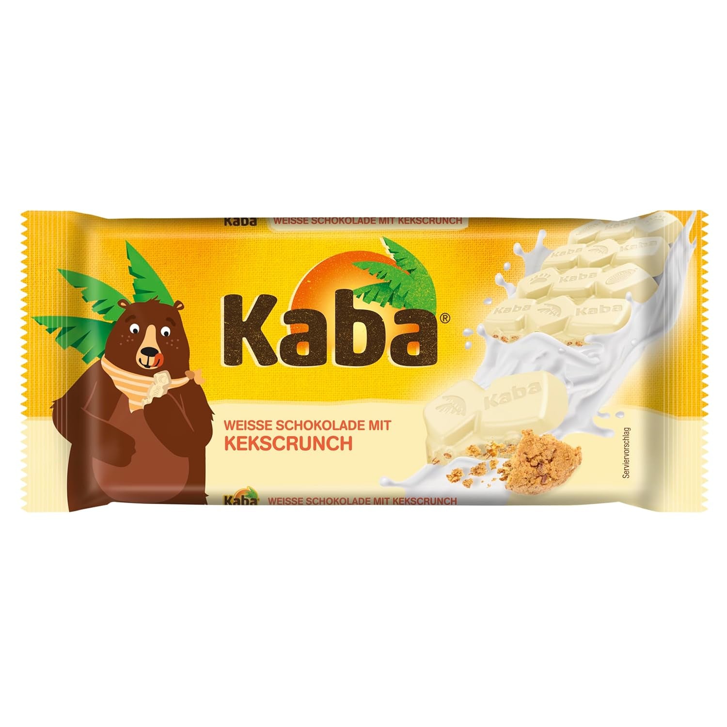 Kaba Vollmilch- und Milchcremeschokolade, gefüllte Tafelschokolade, 90g-Tafel, zartschmelzende Schokolade mit leichter Milchcreme und Kaba-Originalgeschmack