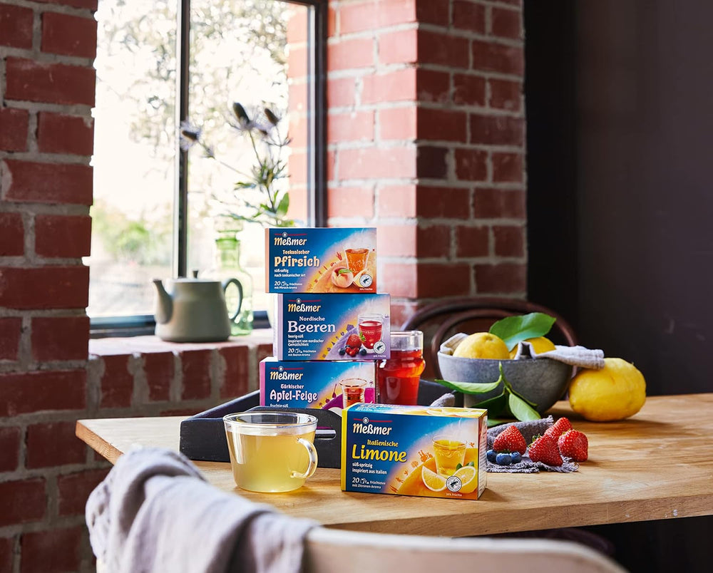 Ceai Meßmer Ländertee | Fructe de pădure nordice | 20 pliculețe de ceai | Fără gluten | Fără lactoză | Vegan