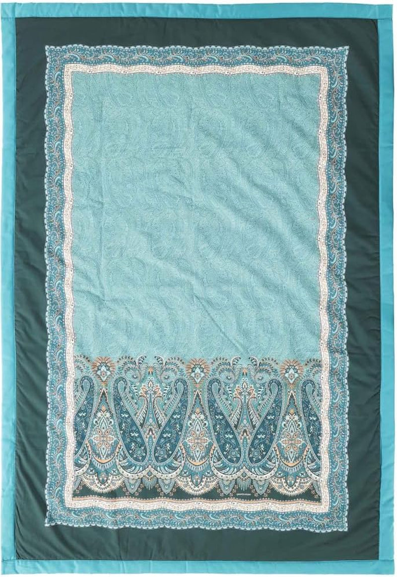 BASSETTI karierte Baumwolle SABBIONETA Farbe BLAU B3 Größe 135 x 190 Bettdecken und Steppdecken Naty Shop Türkis 135 x 190 cm