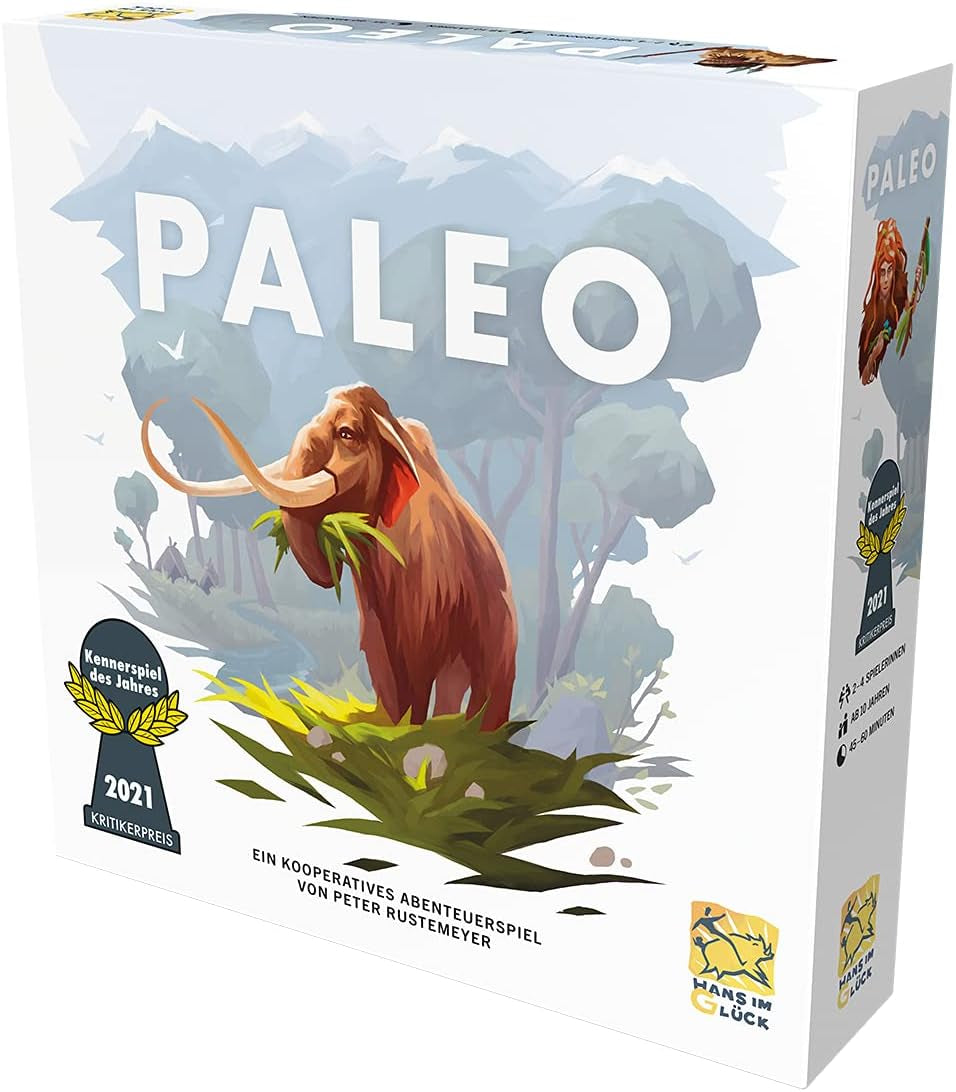 Hans im Glück, Paleo, joc de bază, Kennerspiel des Jahres 2021 (Jocul expert al anului 2021), joc de masă, 2-4 jucători, cu vârsta peste 10 ani, 45-60 minute, germană