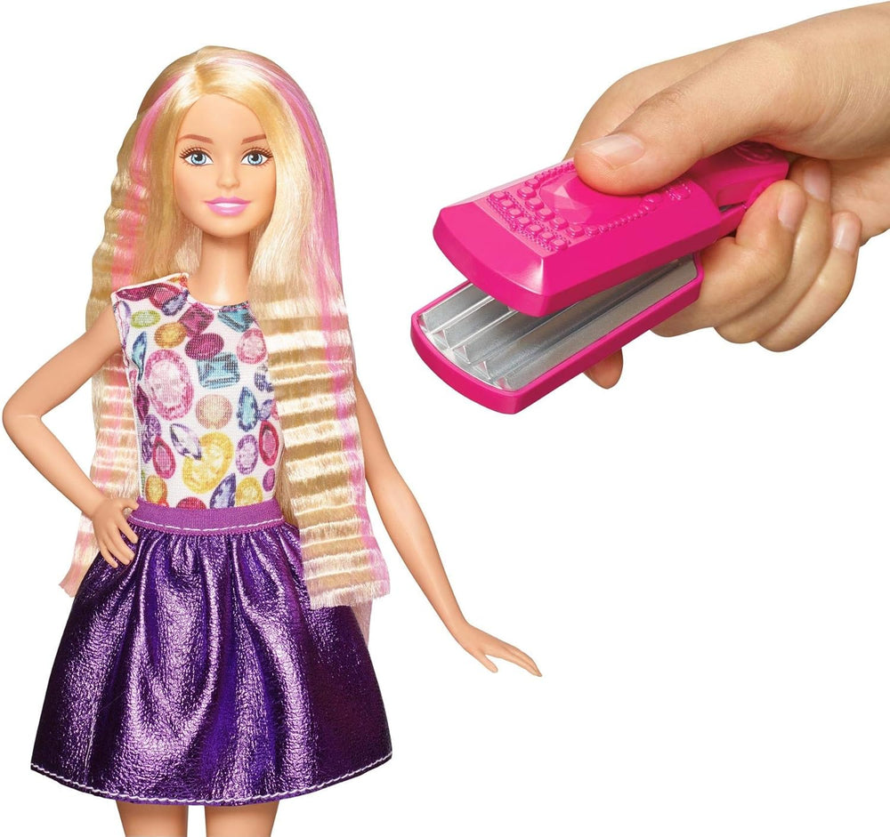Mattel Barbie DWK49 Wellen und Lockenspaß Spielset, Mehrfarbig