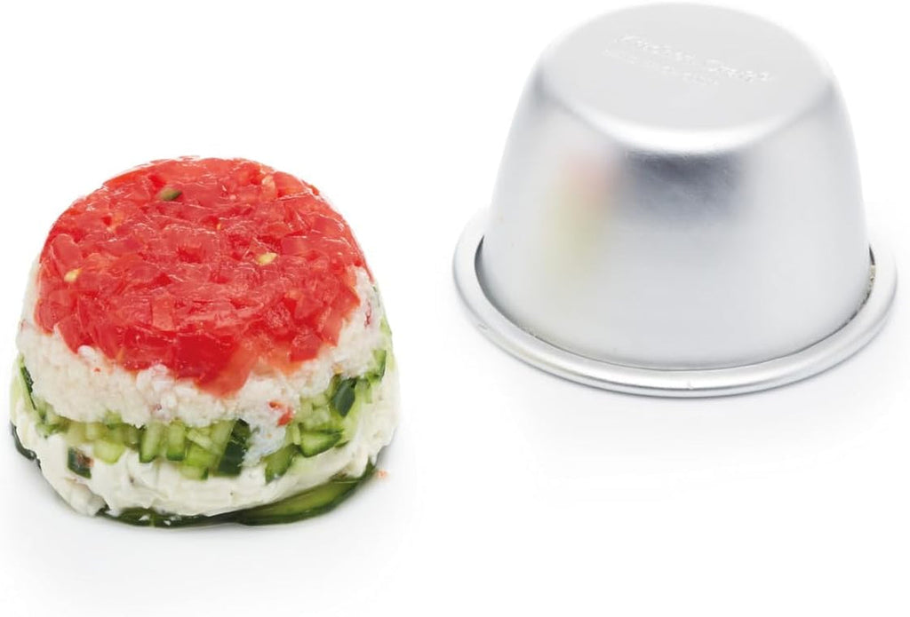 Mini matrițe pentru budincă Kitchencraft, aluminiu anodizat, 7,5 cm, set de 4, argintiu Matrite si tavi pentru copt Naty Shop