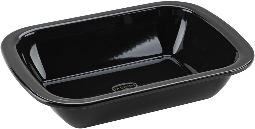 Dr. Oetker Back-Idee Kreativ Dessert- Und Auflaufform Aus Emaille, 39,5 X 28 X 6,5 Cm– Hitzebeständig Bis 400°C, Schnittfest, Kratzfest, Induktionsgeeignet, Schwarz Formen und Backbleche Naty Shop 28 X 21 Cm