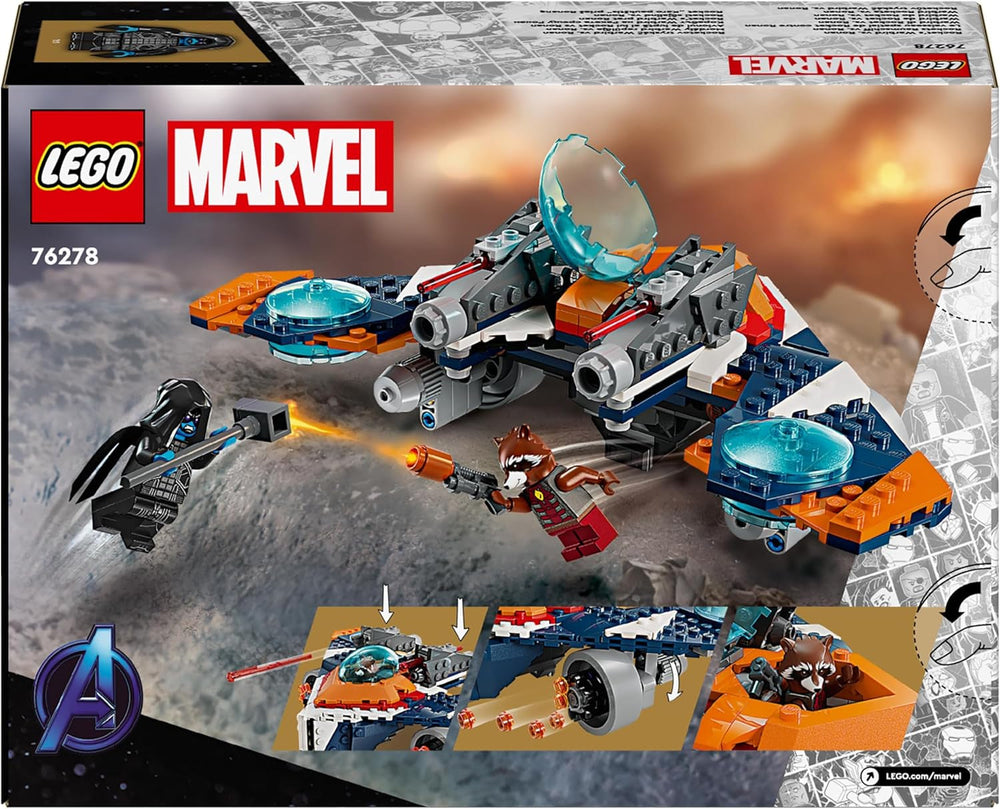 LEGO Marvel Rockets Raumschiff Vs. Ronan Baubares Raumschiff-Set „Guardians of the Galaxy“ Superheldenfigur Spielzeuggeschenk für Jungen und Mädchen ab 8 Jahren 76278 Bausätze Besuchen Sie den LEGO-Store