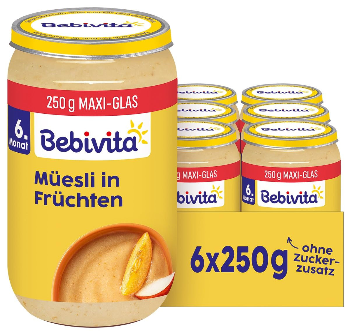 Müsli mit Früchten und Cerealien, 250g, 6er Pack (6x250g)