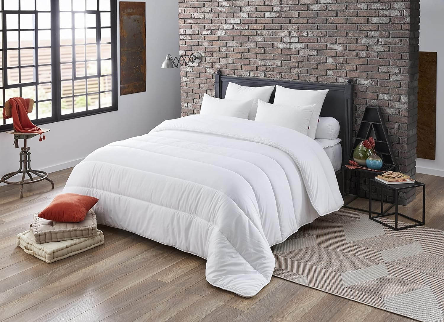 Bettdecke, milbendicht, weiß, 240 x 220 cm, für Doppelbett, Steppdecke Niagara, weich und bequem, maschinenwaschbar bei 40 °C. Steppdecken und Steppdecken Naty Shop 240 x 220 cm einzigartig