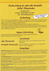 Dinkel-Pfannenkuchen, 180 G Mischung zum Backen und Kochen Naty Shop