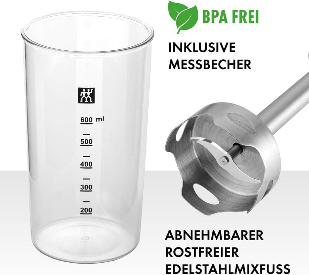ZWILLING Standmixer, inkl. 600 Messbecher, 550 Watt, 18/8 Edelstahl, Edelstahl/Schwarz Mutter und Kind Naty Shop