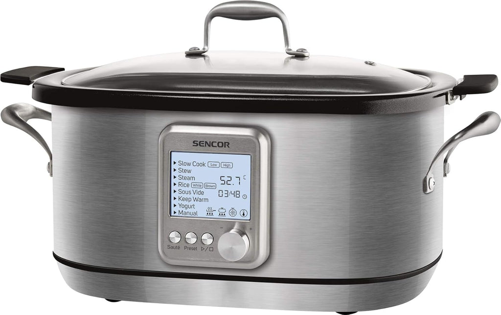Slow Cooker SPR 5520SS SENCOR Slow Cooker Naty Shop Argintiu 6 Litri