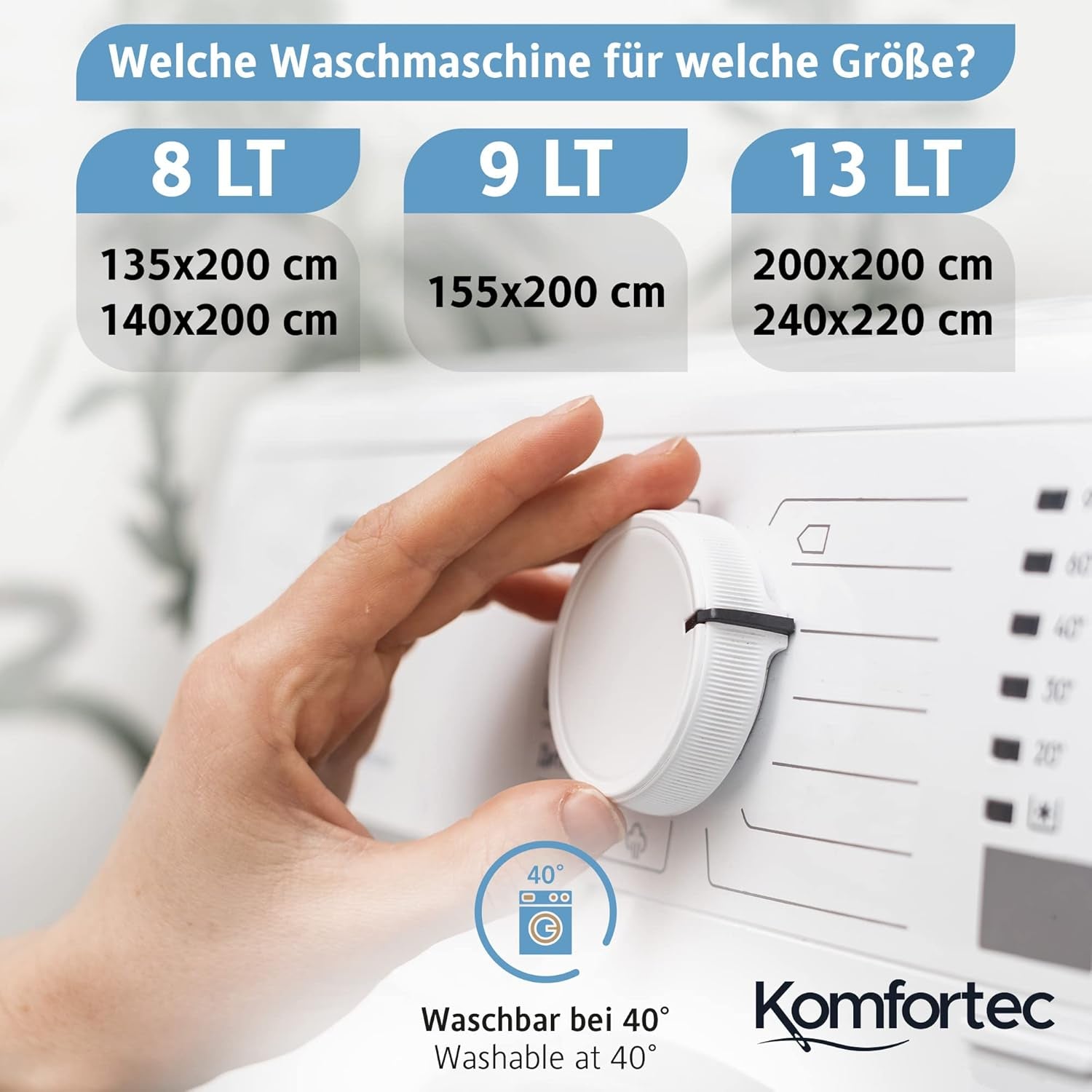Komfortec Sommerdecke 135 x 200 cm, 170 g/m², dünne und leichte Decke für den Sommer, antiallergische Decke, weiß. Steppdecken und Steppdecken Naty Shop