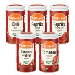 Ostmann Gewürze - gefülltes Gewürzregal mit 21 Gewürzdosen | Set aus Gewürzen, Kräutern, Gewürzmischungen | zum Aufhängen | für die Schranktür | Isst: 1 Stück