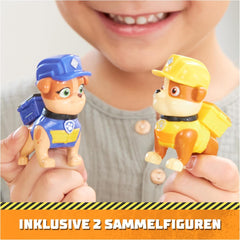 Rubble & Crew – Rubble & Mix Figuren-Actionfiguren-Set, 2 Bauspielzeuge und 85 g kinetischer Bausand, Spielzeug geeignet für Kinder ab 3 Jahren. Actionfiguren Naty Shop