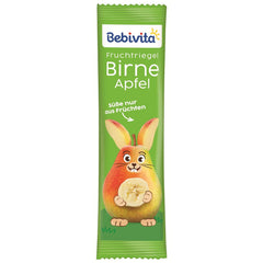 Birne-Apfel-Fruchtriegel (20 x 25 g), nur mit Früchten gesüßt, perfekter Snack für zwischendurch, zubereitet aus streng kontrollierten und ausgewählten Zutaten.
