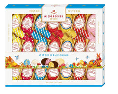Niederegger | Ostereimischung | 1 x 262g | Ostereier mit verschiedenen Marzipan- und Pralinenfüllungen | Überzogen mit dunkler und weißer Schokolade | Ostergeschenk