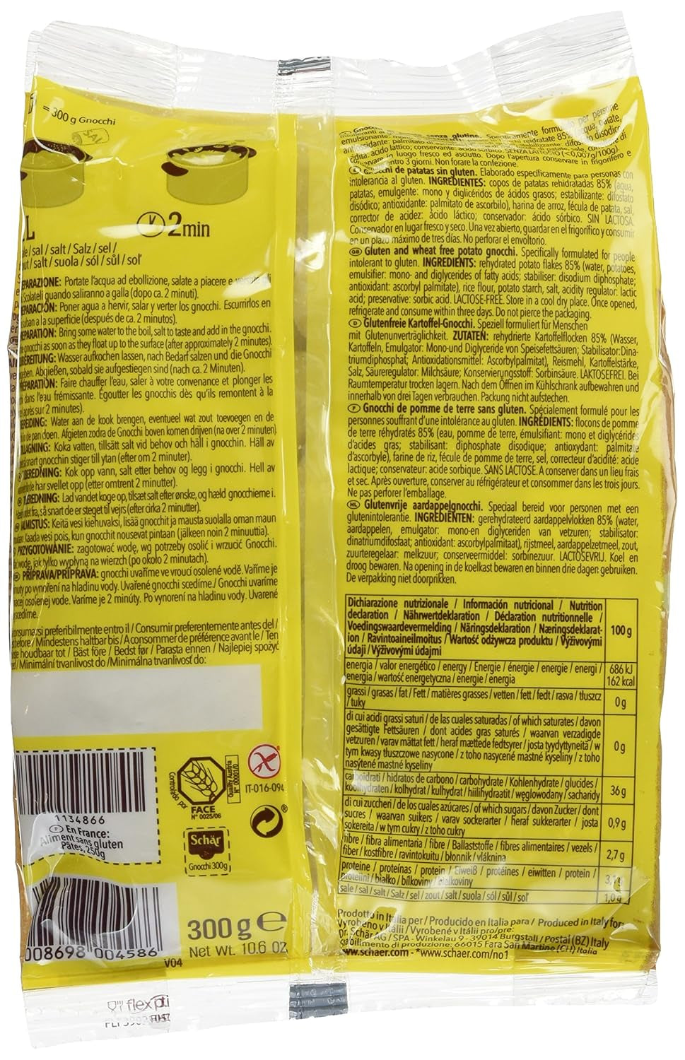 Glutenfreie Gnocchi, 300g, 6er Pack