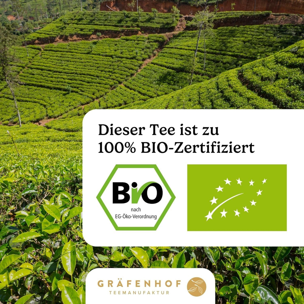 Ceai Yerba Mate Bio, originalul, 1 kg ceai mate vrac, conținut ridicat de cofeină, neprăjit, uscat la aer, analizat în laborator, frunze de mate ambalate în Germania, calitate premium Gräfenhof