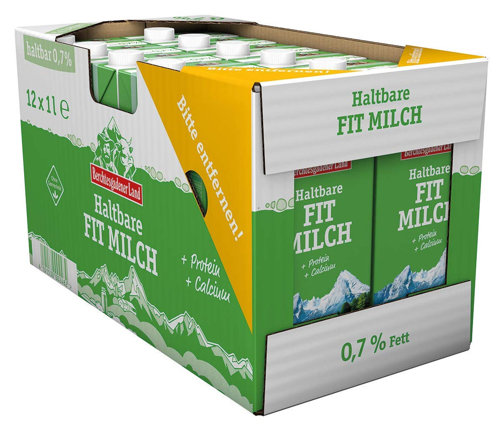 Berchtesgadener Land Haltbare Bergbauern-Milch, 1,5% Fett, 12er Pack (12 x 1 l)