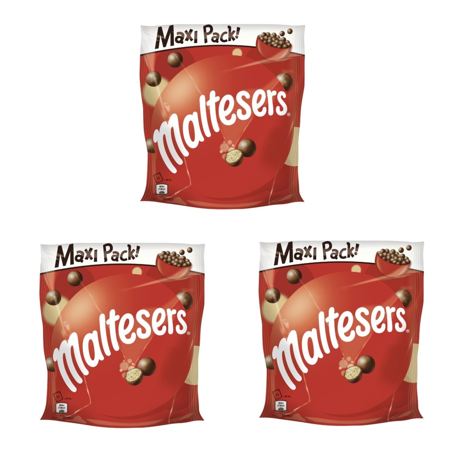 Maltesers, Schokokugeln mit knusprig-leichtem Kern, luftiger Schoko-Snack, 1 Packung (1 x 300g)