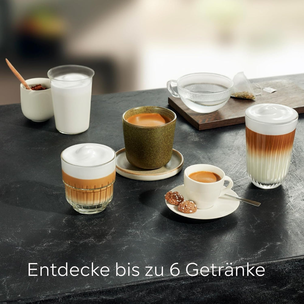 Espressor automat Siemens EQ500 classic, ecran TFT color, 5 tipuri de cafea și lapte, funcție dublă de preparare a ceștilor, curățare ușoară, unitate de preparare detașabilă, cu furtun de lapte, negru, TP511E19