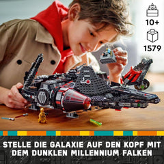 LEGO Star Wars Dark Millennium Falcon, Raumschiff-Set, Bauspielzeug für Kinder, Geburtstagsgeschenk für Jungen, Mädchen und Fans, Abenteuerspielzeug 75389 Bausets Besuchen Sie den LEGO-Store