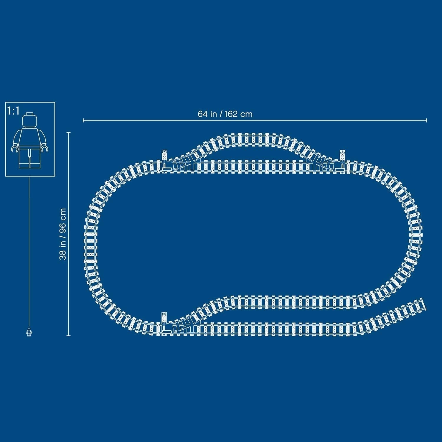 LEGO 60205 City Tracks, 20-teiliges Erweiterungsset für Kinder, Jungen und Mädchen, Spielzeugset, Bausets