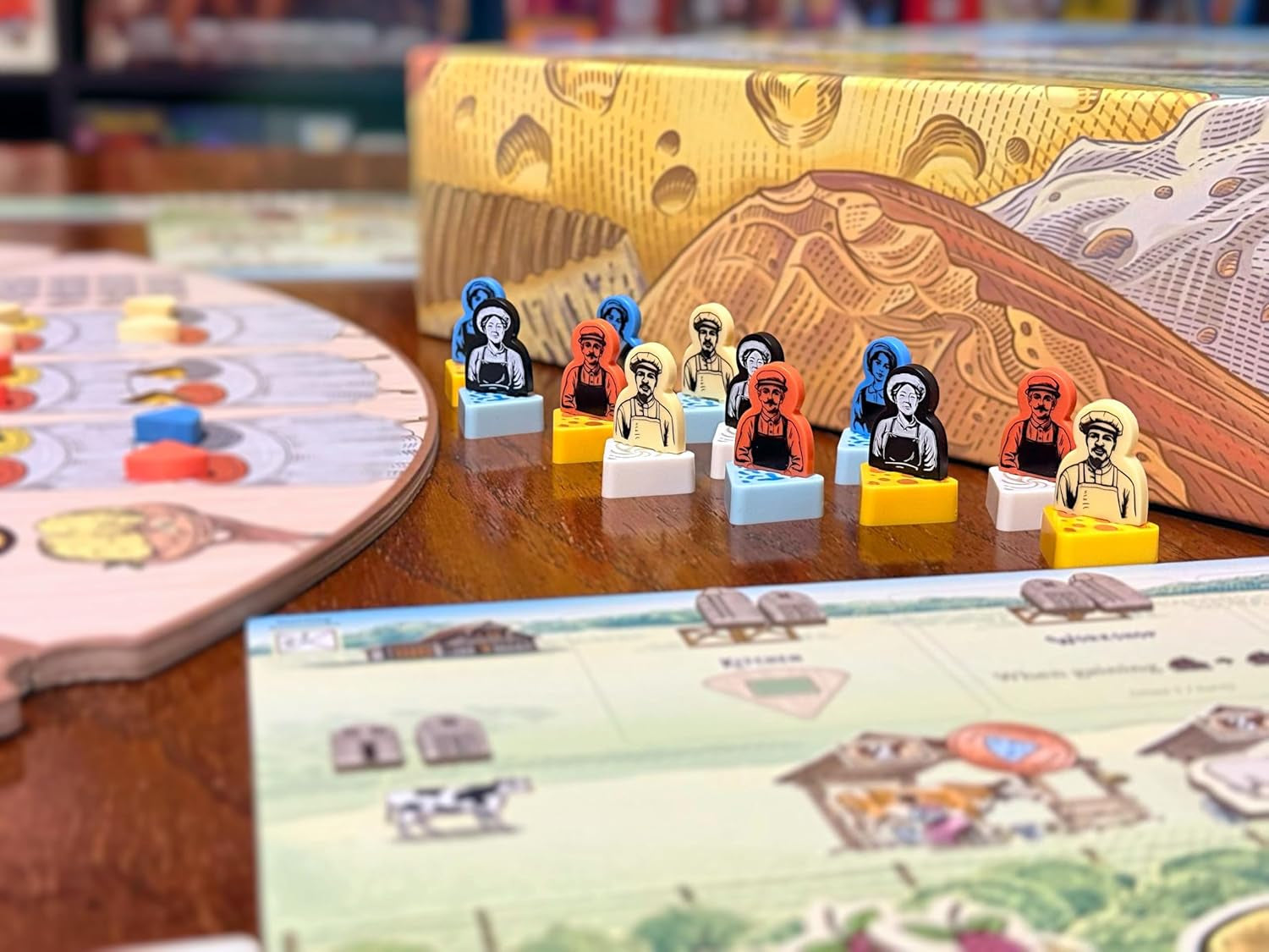 Asmodee – Cheese – Road to Infamy – Strategie-Brettspiel – Worker Placement – ​​Master Cheese – ab 14 Jahren – 1 bis 4 Spieler – 40 Minuten – französische Version