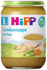 HiPP Bio Puten-Gemüsesuppe (6 x 190g), ab 8 Monaten, ohne Salzzusatz, mit Omega-3, in bester Bio-Qualität