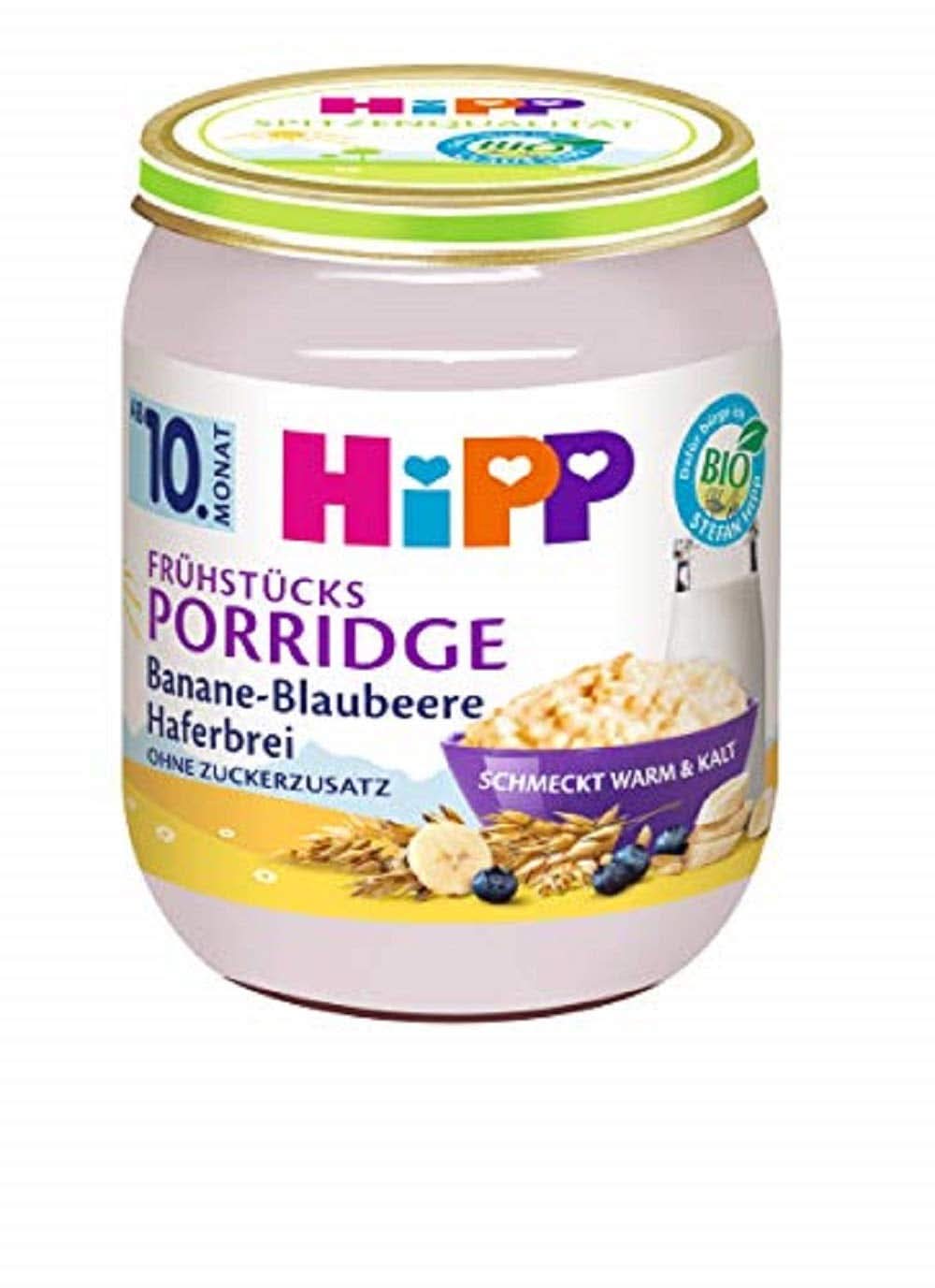 Hipp Fruit Yoghurt Muesli, pachet de 6 (6 X 160 G) - Organic Mama si Copilul Naty Shop 160 grame Banane si ovăz albastru