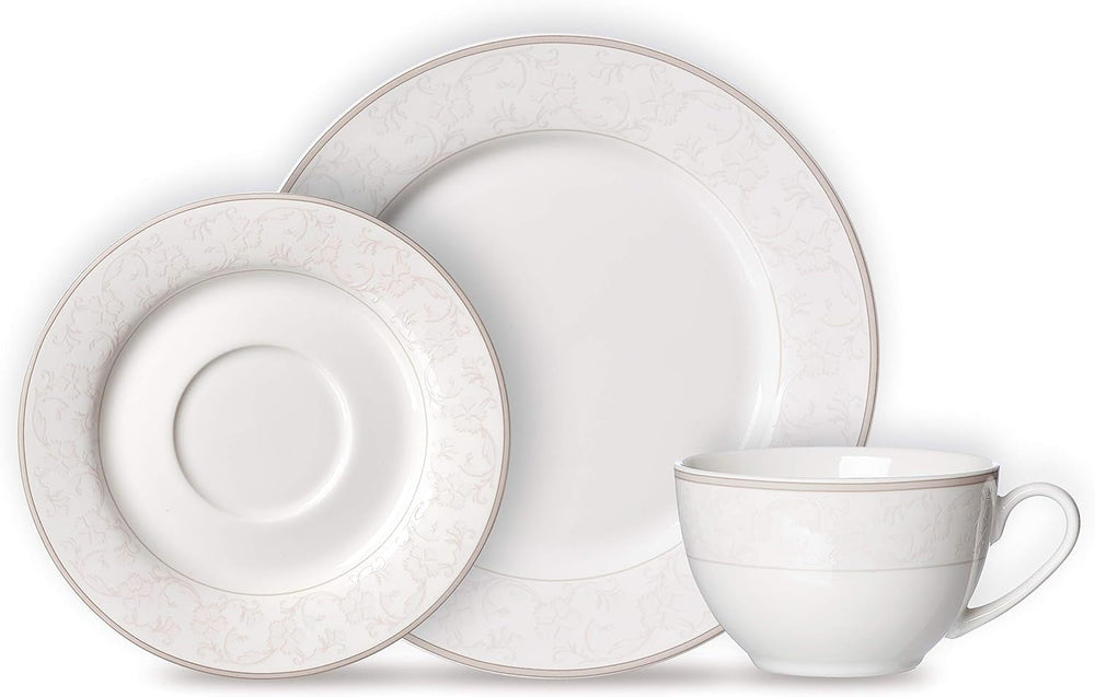 Ritzenhoff & Breker Kaffeeservice Isabella, 18-Teilig, Fine-China-Porzellangeschirr, Weiß Mit Ornamenten, 37 X 26 X 25 Cm Seturi vesela masa Naty Shop