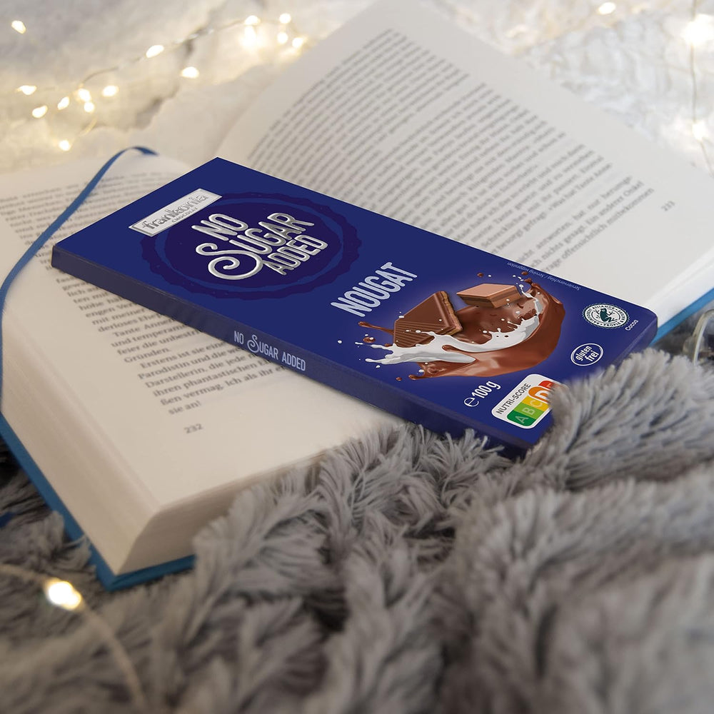frankonia SCHOKOLADE OHNE ZUCKERZUSATZ Nougat Schokolade, glutenfrei, 100 g