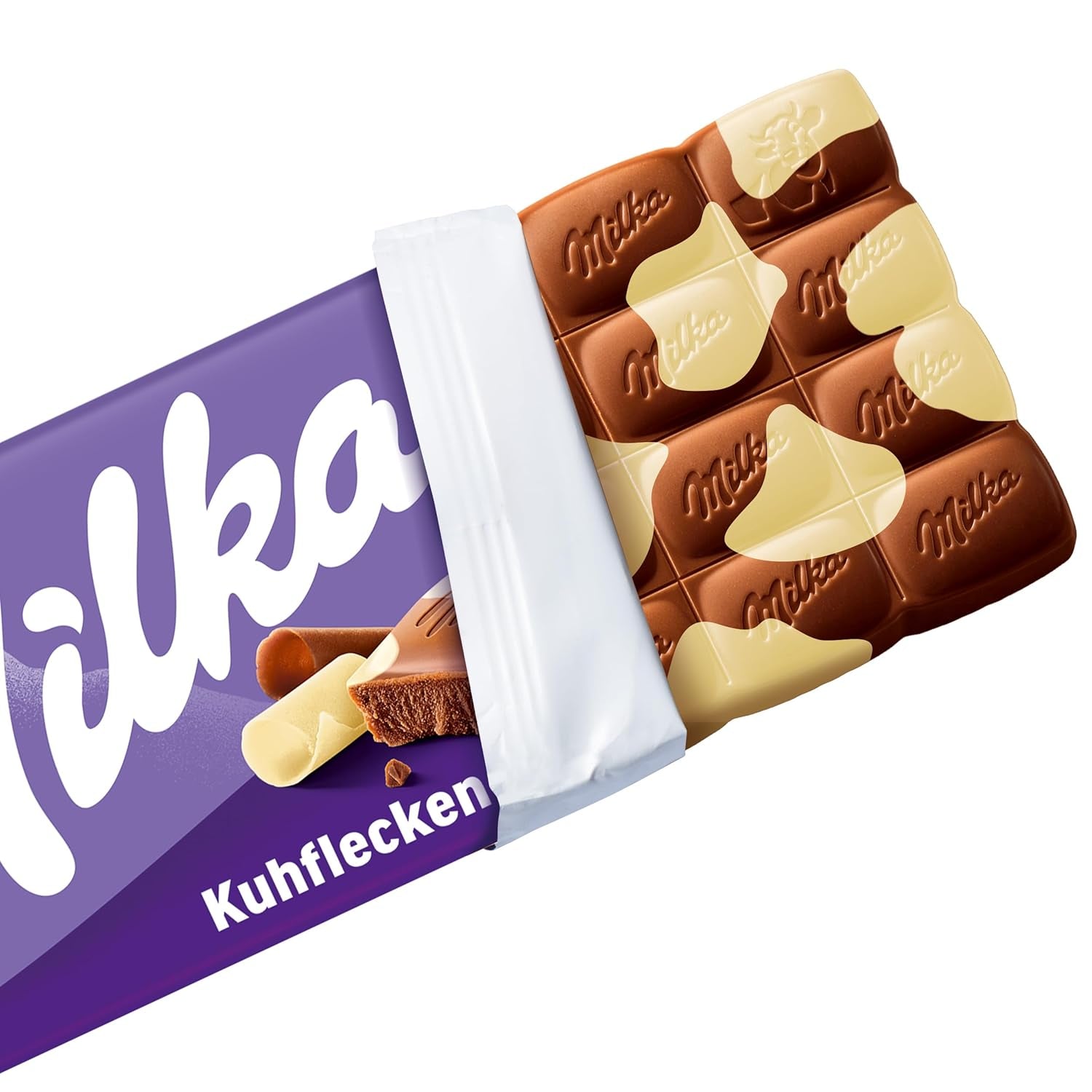 Milka Cow Spots – Alpenmilchschokolade mit weißer Schokolade im Kuhspot-Design – 24 x 90g