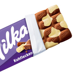 Milka Cow Spots – Alpenmilchschokolade mit weißer Schokolade im Kuhspot-Design – 24 x 90g