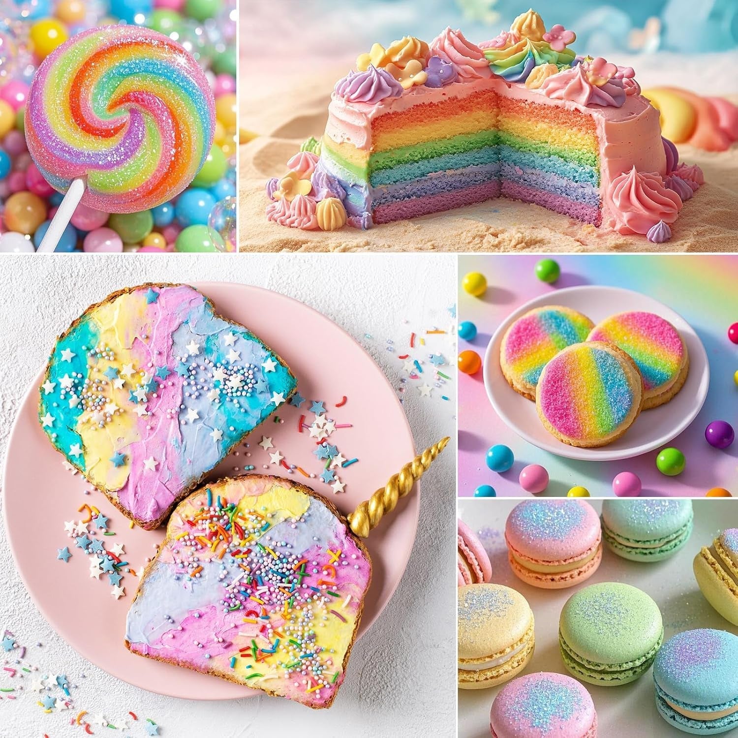 Sclipici comestibil - 6G colorant alimentar pudră pentru ciocolată, căpșuni, brioșe, prăjituri, fondant (auriu)