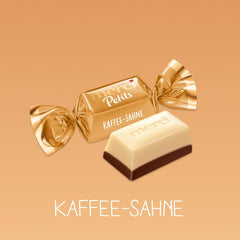 Merci Petits Kaffeecreme – 12 x 125 g – kleine weiße Schokoladenpralinen auf feiner Schokolade mit Kaffeecreme – einzeln verpackte Schokoladenpralinen