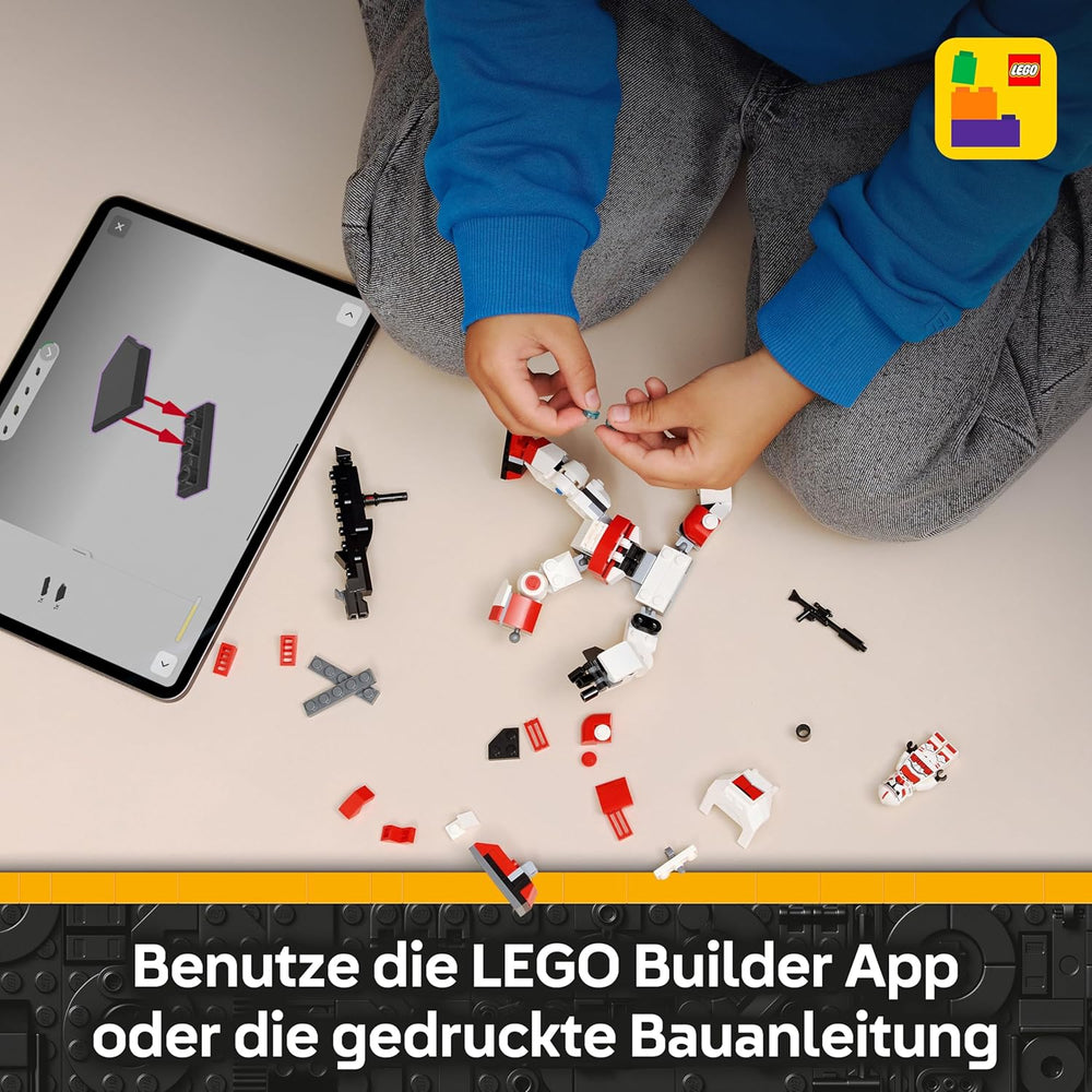 LEGO Star Wars 75448 Klon-Schocktruppen Mech – Bewegeliche Actionfigur mit Blastergewehr & Minifigur – Modellbau für Kinder – Geschenk für Jungen ab 6 Jahren & Star-Wars-Fans