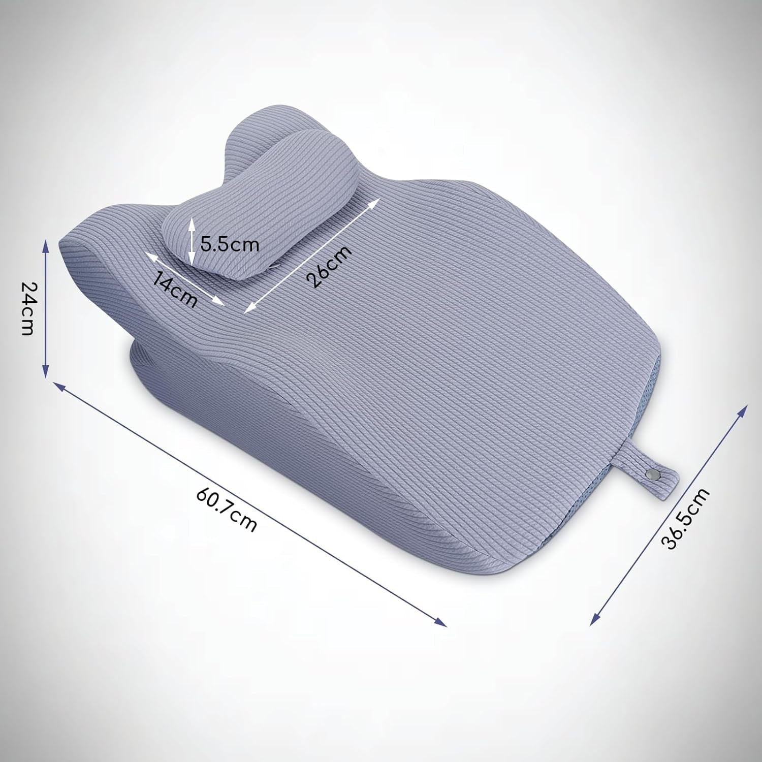 Pernă de citit pentru pat și canapea, pernă cu pană, pernă de pat din spumă cu memorie, pernă pentru dormit pe o parte, pernă ergonomică pentru susținerea spatelui, pentru citit și vizionat la televizor