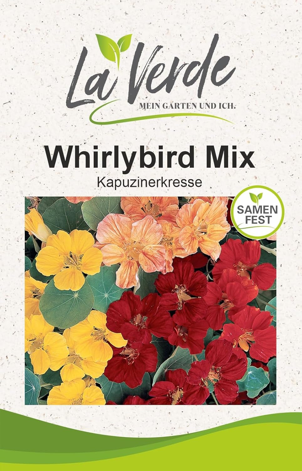 La Verde MEIN GARTEN UND ICH. Tagetes Bonita Blumensamen mischen für ca. 100 Pflanzen, langblühende Ringelblumen, gefüllte Blüten, gentechnikfreie Samen