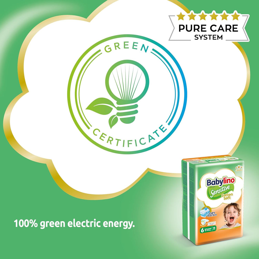 Windeln für empfindliche Babys, Größe 6, extra groß (13-18 kg), 114 Windeln