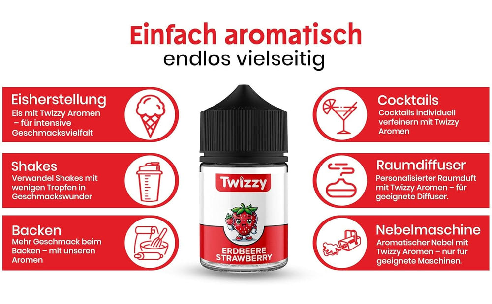 Twizzy Konzentriertes Erdbeeraroma, 60 ml Aromen Naty Shop