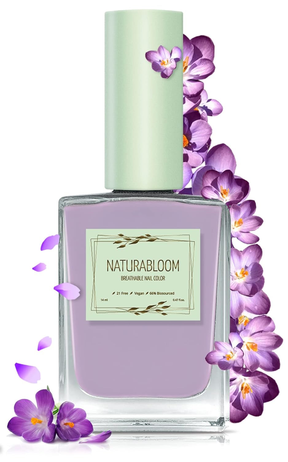 Schnell trocknender beiger Nagellack (Moon Dust) – natürlicher Nagellack mit veganer Formel – atmungsaktiv, nachhaltig und langlebig, 14 ml