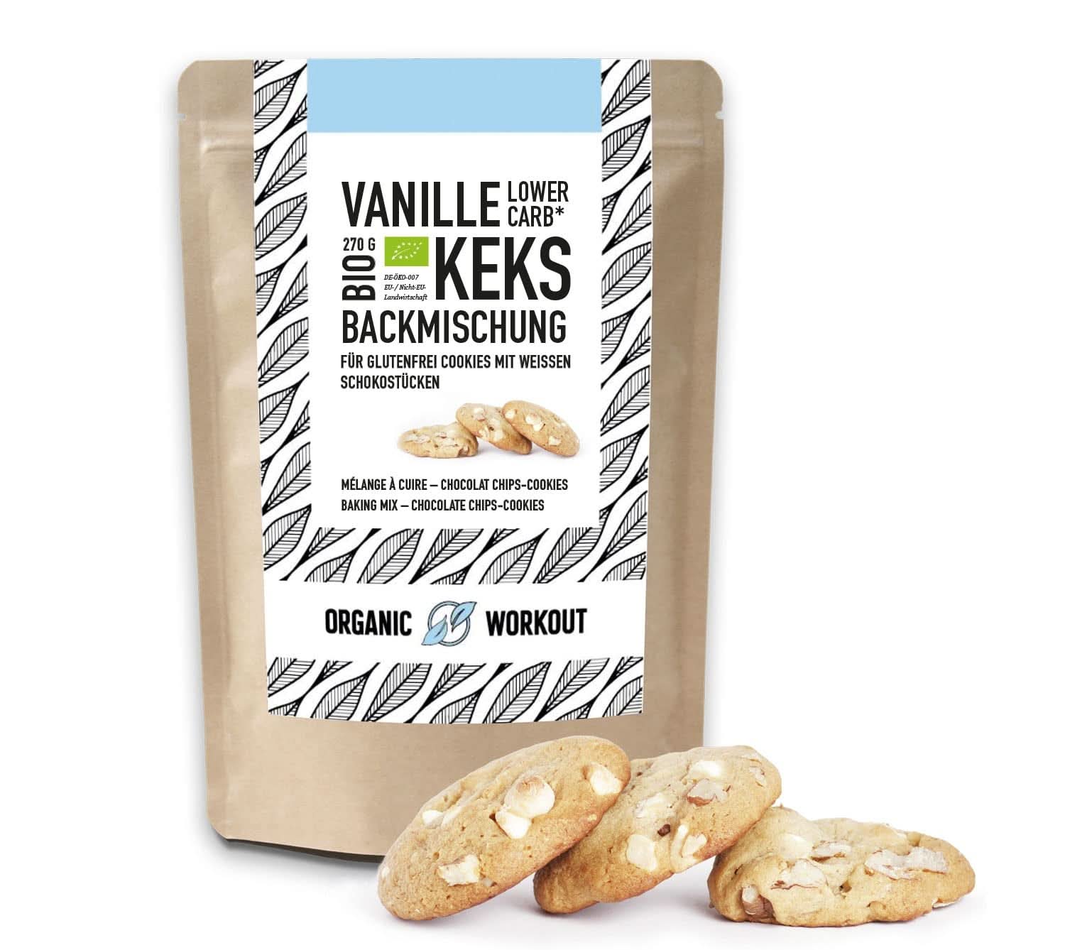 Mischung für vegane Schokoladenkekse, ohne Zuckerzusatz, mit Mandelmehl Naty Shop Kitchen 270 Gramm Vanille