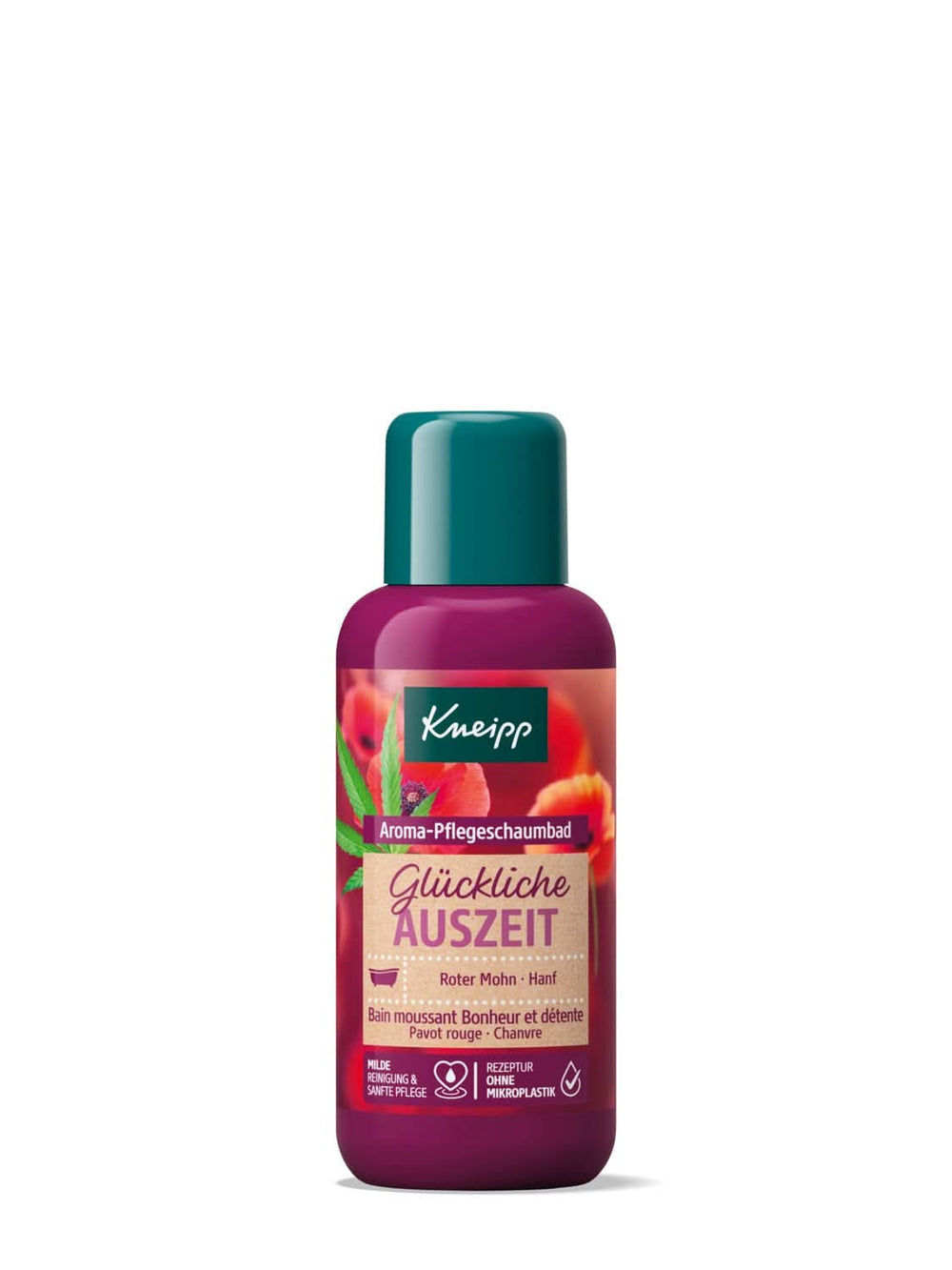 Kneipp Aroma, Badezusatz mit natürlichen Ölen aus rotem Mohn und Hanf, für ein weiches und geschmeidiges Hautgefühl, 100 ml Dusche und Bad Naty Shop