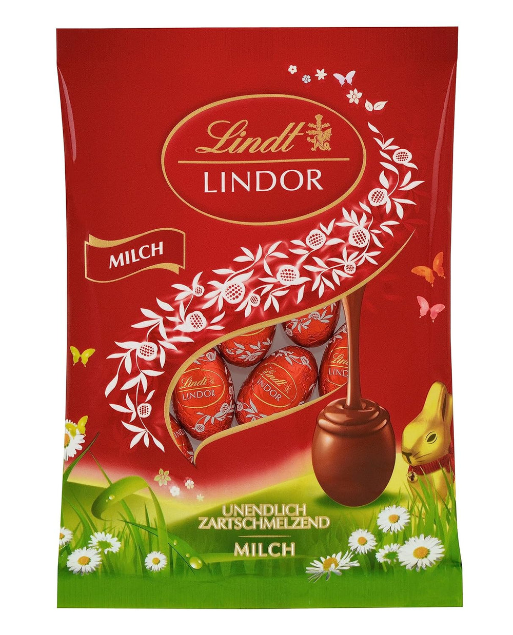 Lindt Lindor Mini-Eier, Beutel, Vollmilch, 100g