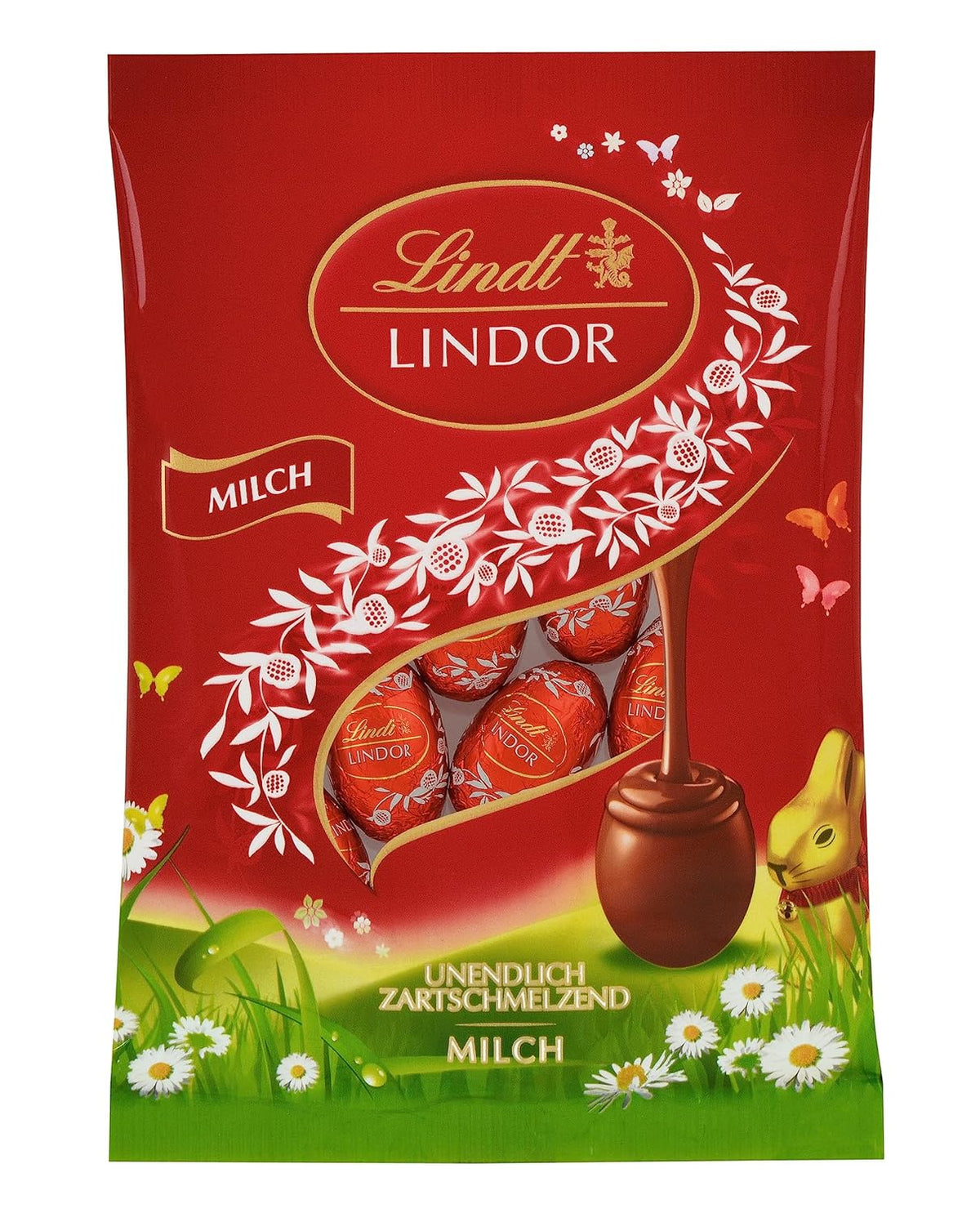 Lindt Lindor Mini-Eier, Beutel, Vollmilch, 100g